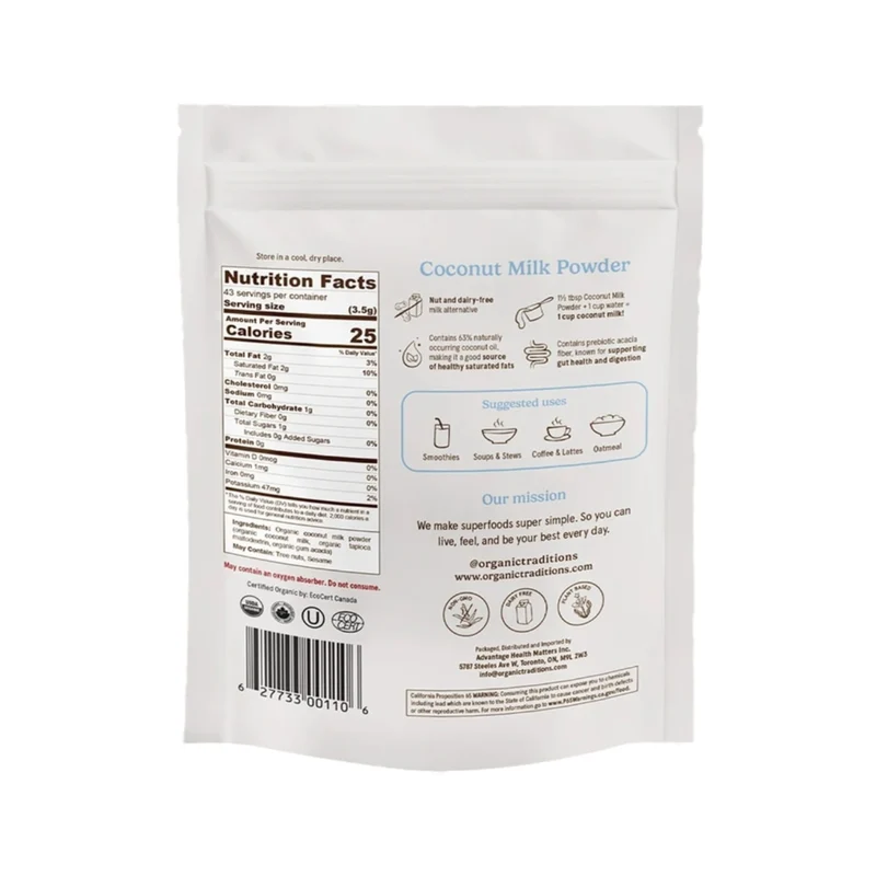 Organic Traditions - Coconut Milk Powder | 150 g