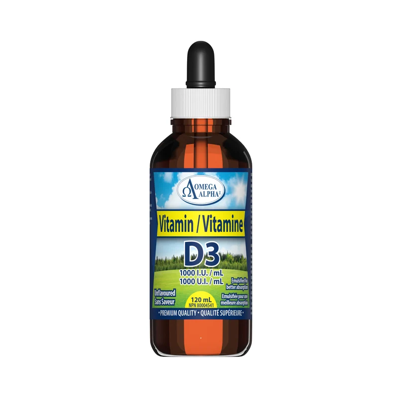 Omega Alpha - Vitamin D3 1000 IU Unflavoured | 120 mL