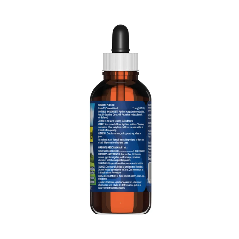 Omega Alpha - Vitamin D3 1000 IU Unflavoured | 120 mL