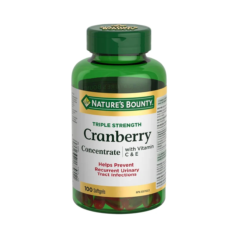 Nature's Bounty - Triple Strength Cranberry Concentrate With Vitamins C & E | 100 Softgels