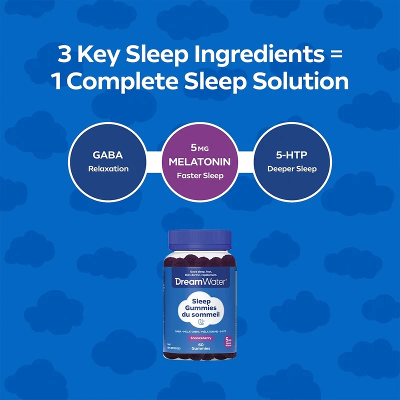 Dream Water - Sleep Gummies with Melatonin 5 mg - Snoozeberry | 60 Gummies
