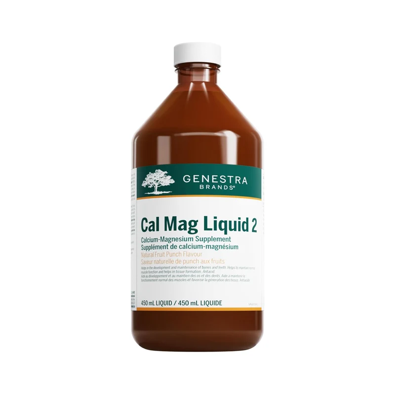 Genestra - Cal Mag Liquid 2, Fruit Punch | 450 mL