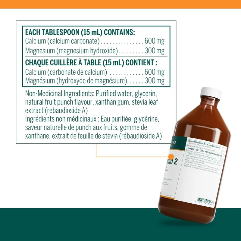 Genestra - Cal Mag Liquid 2, Fruit Punch | 450 mL