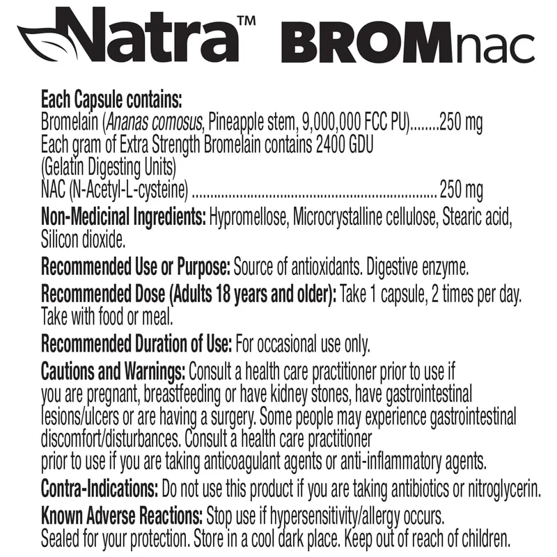 Natra - BROMnac | 60 Capsules