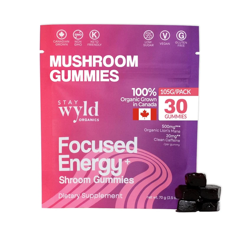 Stay Wyld - Focused Energy Mushroom Gummies | 30 Gummies