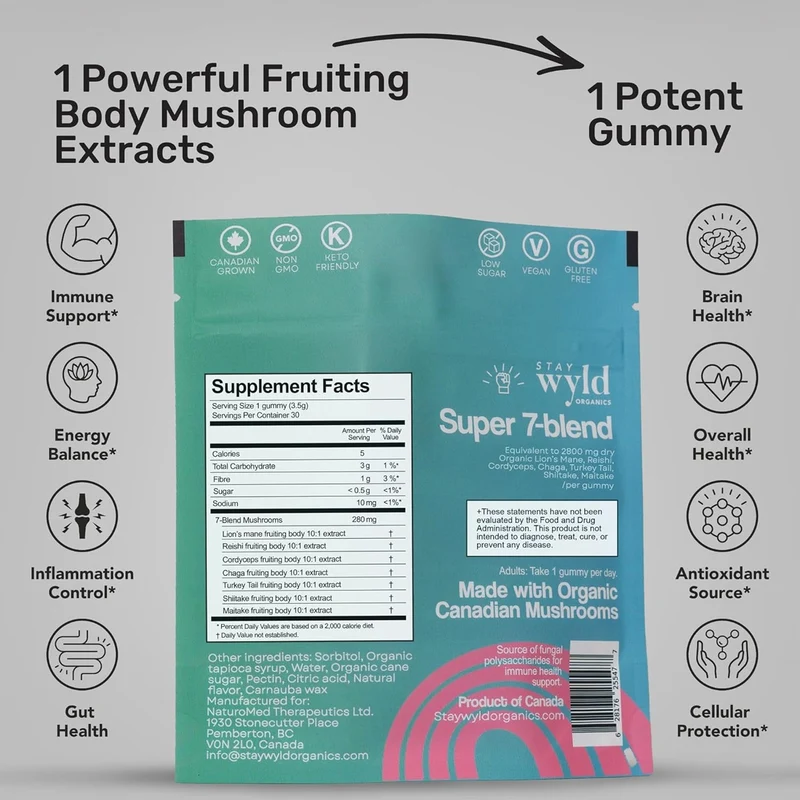 Stay Wyld - Super 7 Immunity Gummies | 30 Gummies