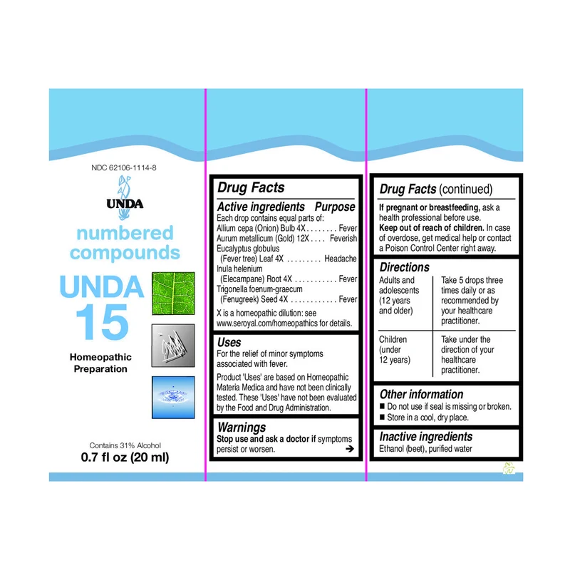 UNDA - Homeopathic Preparation #15 | 20 mL