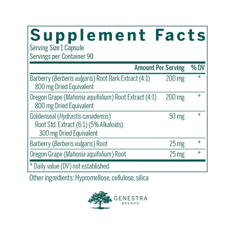 Genestra - Berberis Formula | 90 Capsules