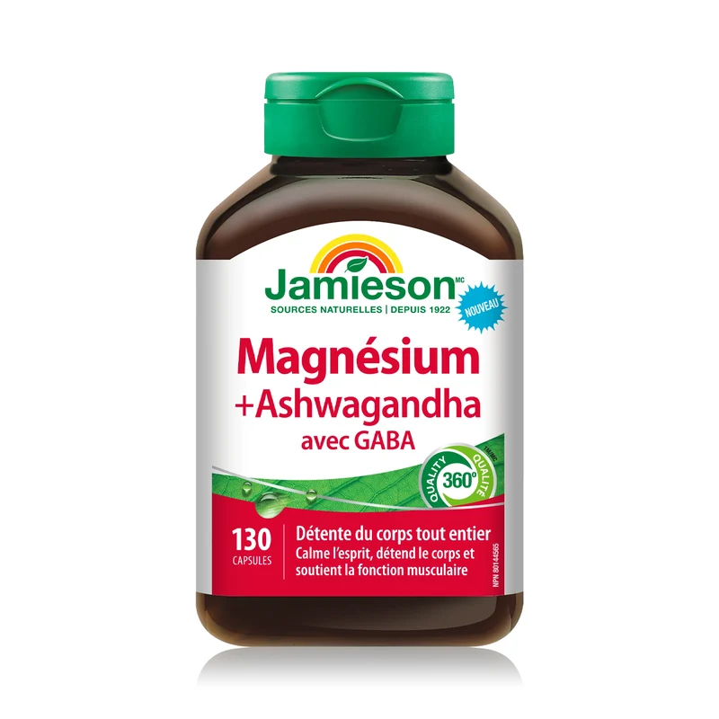 Jamieson - Magnesium + Ashwagandha with GABA | 130 Capsules