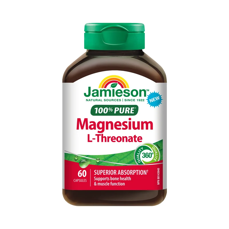 Jamieson - 100% Pure Magnesium L-Threonate | 60 Capsules