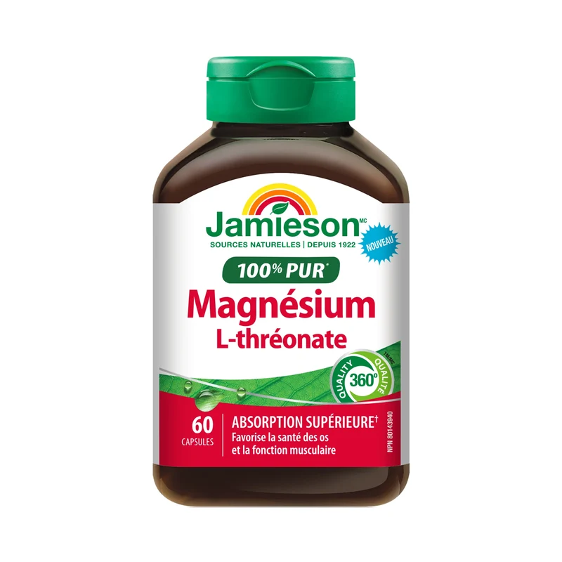 Jamieson - 100% Pure Magnesium L-Threonate | 60 Capsules