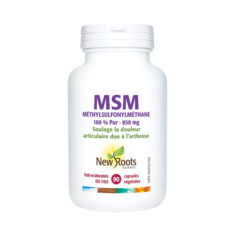 New Roots - MSM Methylsulfonylmethane 100 Pure 850 mg | 90 Capsules