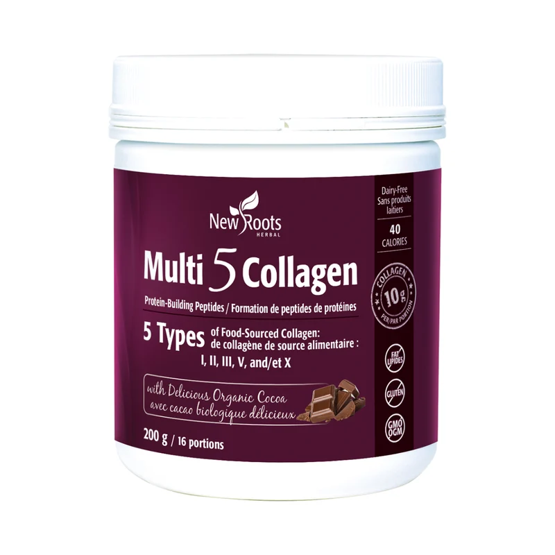 New Roots - Multi 5 Collagen With Delicious Organic Cocoa | 200 g