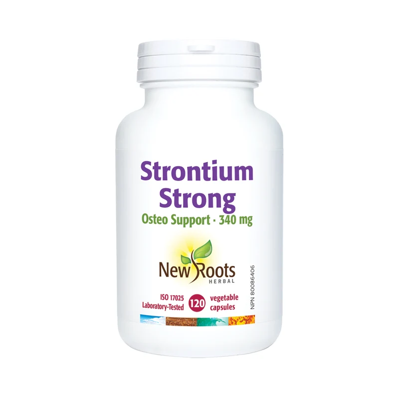 New Roots - StrontIUm Strong Osteo Support 340 mg | 120 Capsules
