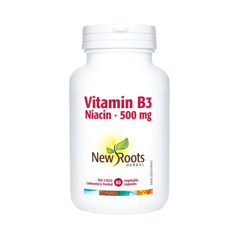 New Roots - Vitamin B3 Niacin 500 mg | 60 Capsules