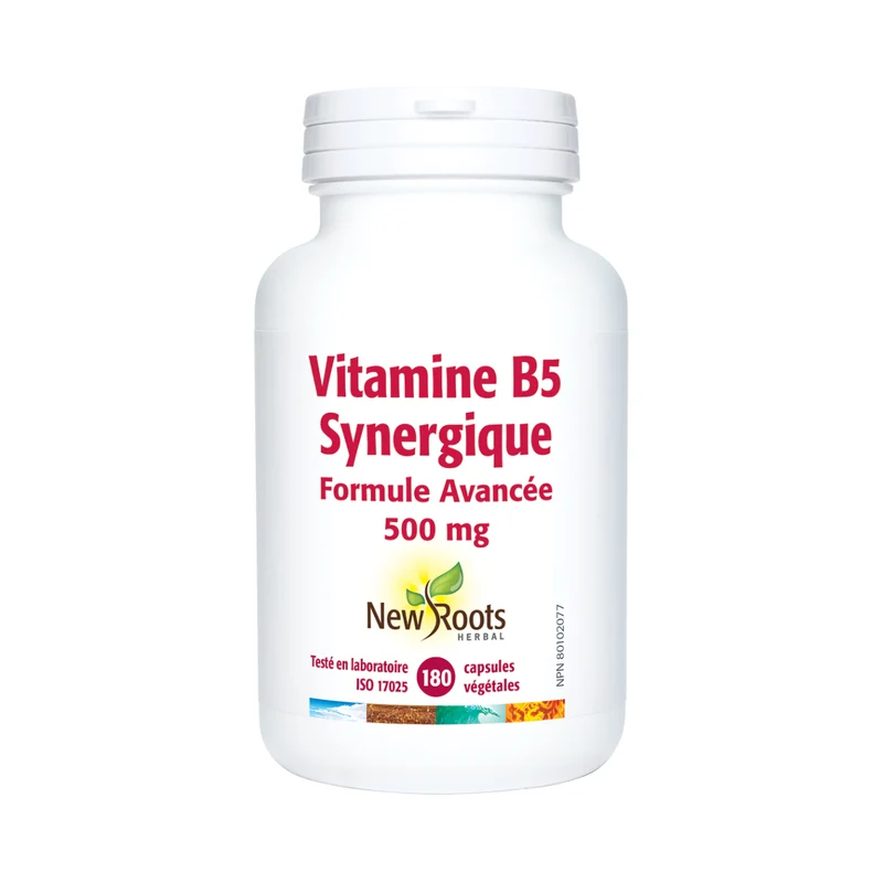 New Roots - Vitamin B5 Synergistic Advanced Formula 500 mg | 180 Capsules