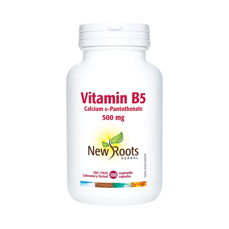 New Roots - Vitamin B5 CalcIUm ᴅ‑Pantothenate 500 mg | 10 0Capsules