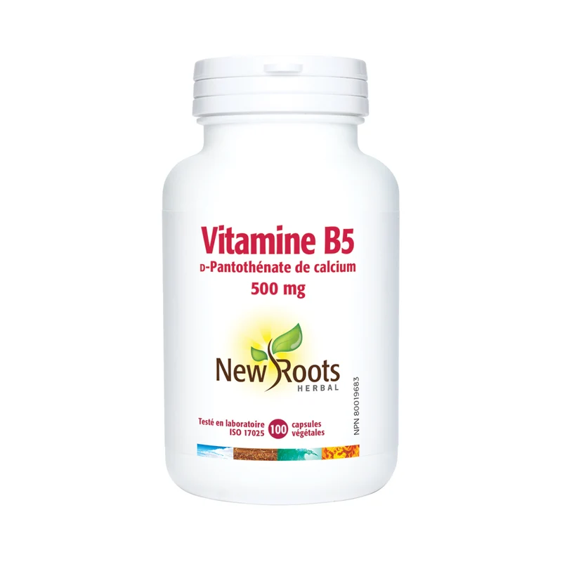 New Roots - Vitamin B5 CalcIUm ᴅ‑Pantothenate 500 mg | 10 0Capsules