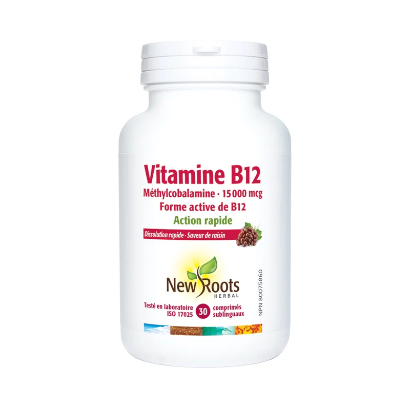New Roots - Vitamin B12 Methylcobalamin 15,000 mcg | 30 Tablets