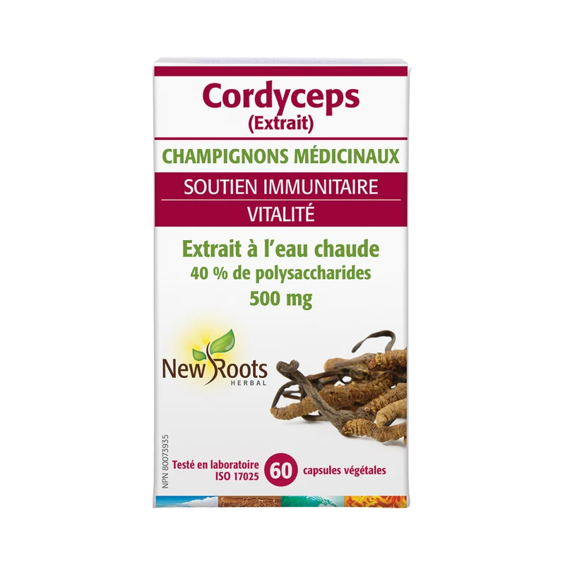 New Roots - Cordyceps 500 mg Hot-Water Extract | 60 capsules