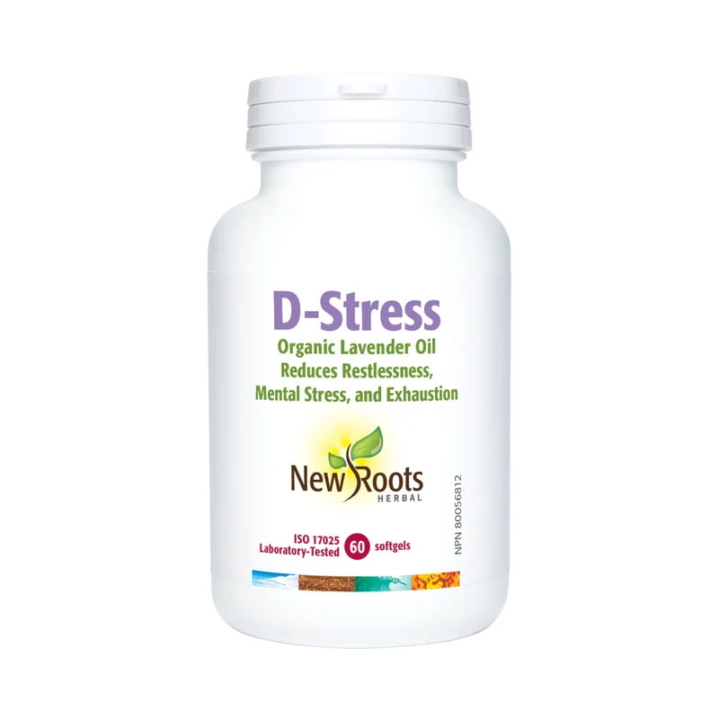 New Roots - D-Stress Organic Lavender Oil | 60 softgels