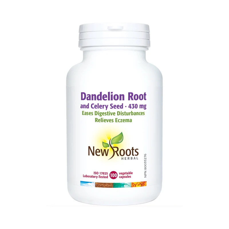 New Roots - Dandelion Root and Celery Seed 430 mg | 100 capsules