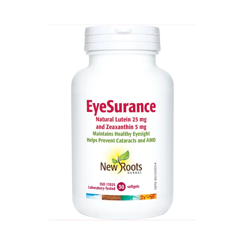 New Roots - EyeSurance Natural Lutein 25 mg and Zeaxanthin 5 mg | 30 softgels