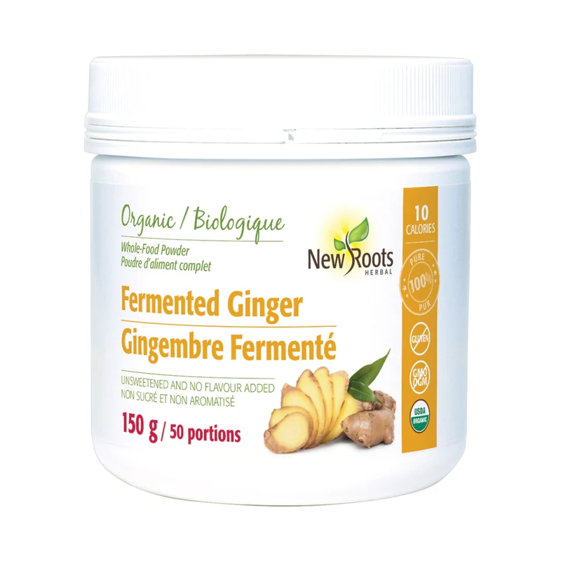 New Roots - Organic Fermented Ginger Whole-Food Powder 100% Pure | 150 g