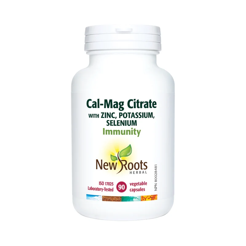 New Roots - Cal-Mag Citrate With Zinc, Potassium, Selenium | 90 capsules