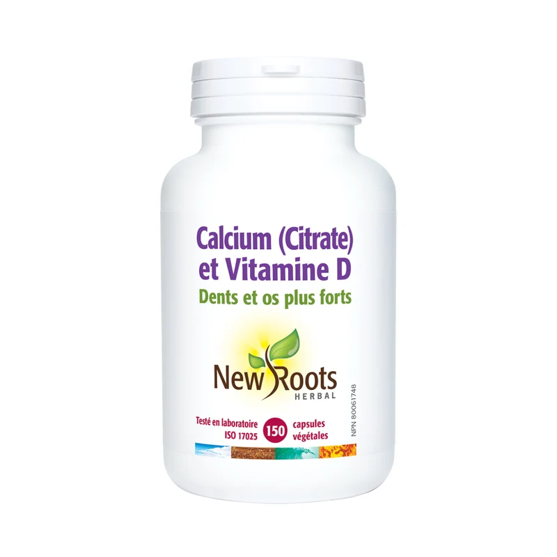 New Roots - Calcium Citrate and Vitamin D | 150 capsules