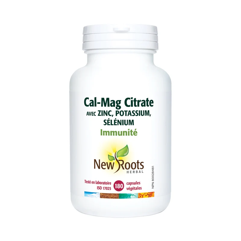 New Roots - Cal-Mag Citrate With Zinc, Potassium, Selenium | 180 capsules