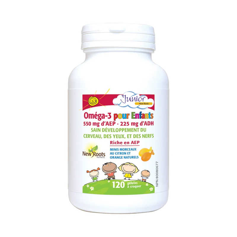 New Roots - Children’s Omega-3 550 mg EPA 225 mg DHA, Ultrapure, Pharmaceutical Grade | 120 chewable softgels