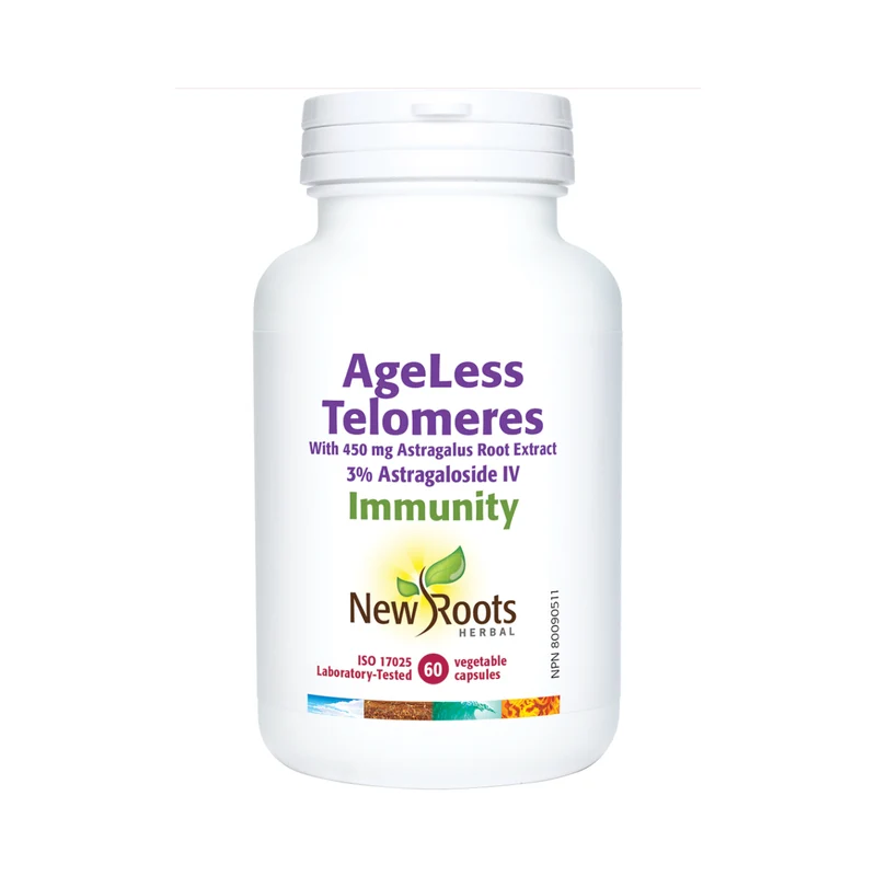 New Roots - Ageless Telomeres With 450 mg Astragalus Root Extract 3% Astragaloside IV | 60 capsules