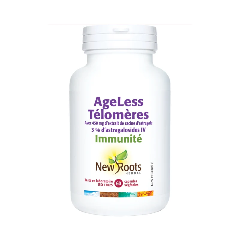 New Roots - Ageless Telomeres With 450 mg Astragalus Root Extract 3% Astragaloside IV | 60 capsules