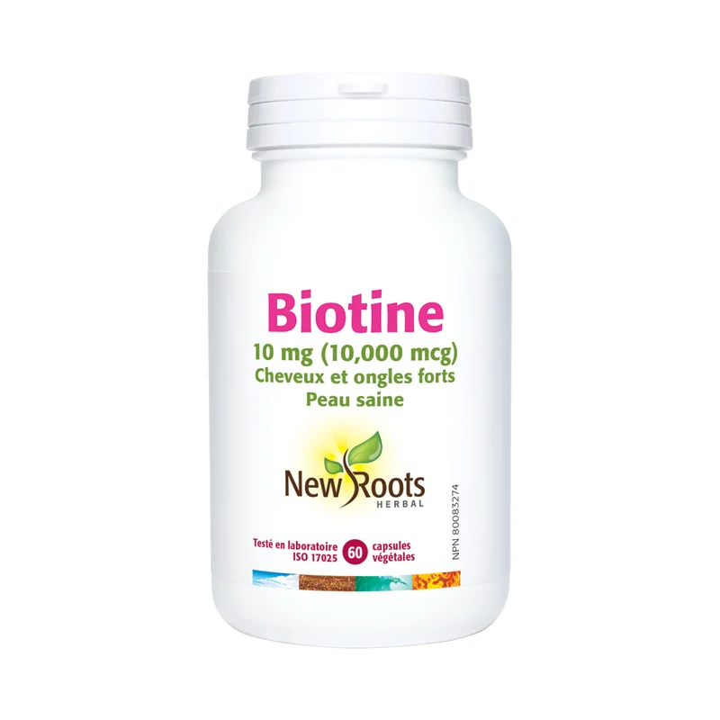 New Roots - Biotin 10 mg (10,000 mcg) | 60 capsules