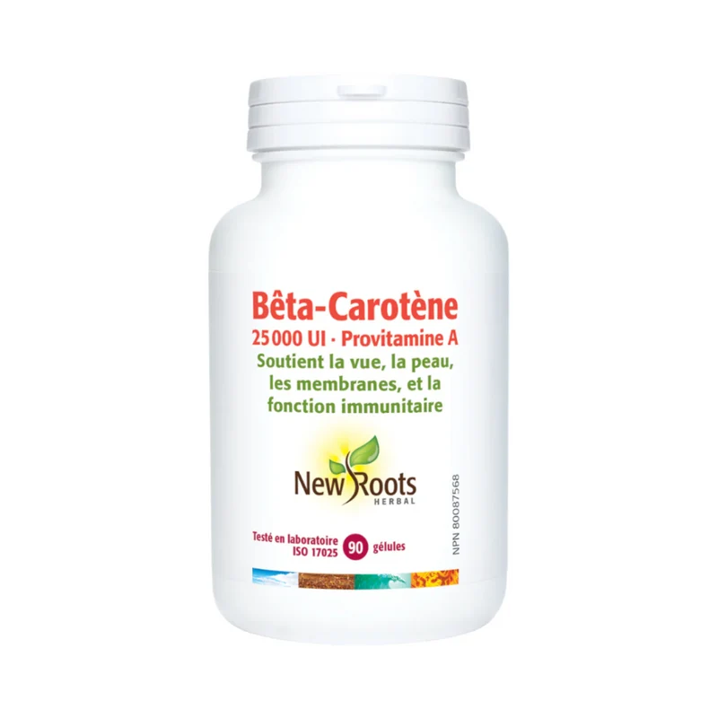 New Roots - Beta-Carotene 25,000 IU | 90 softgels
