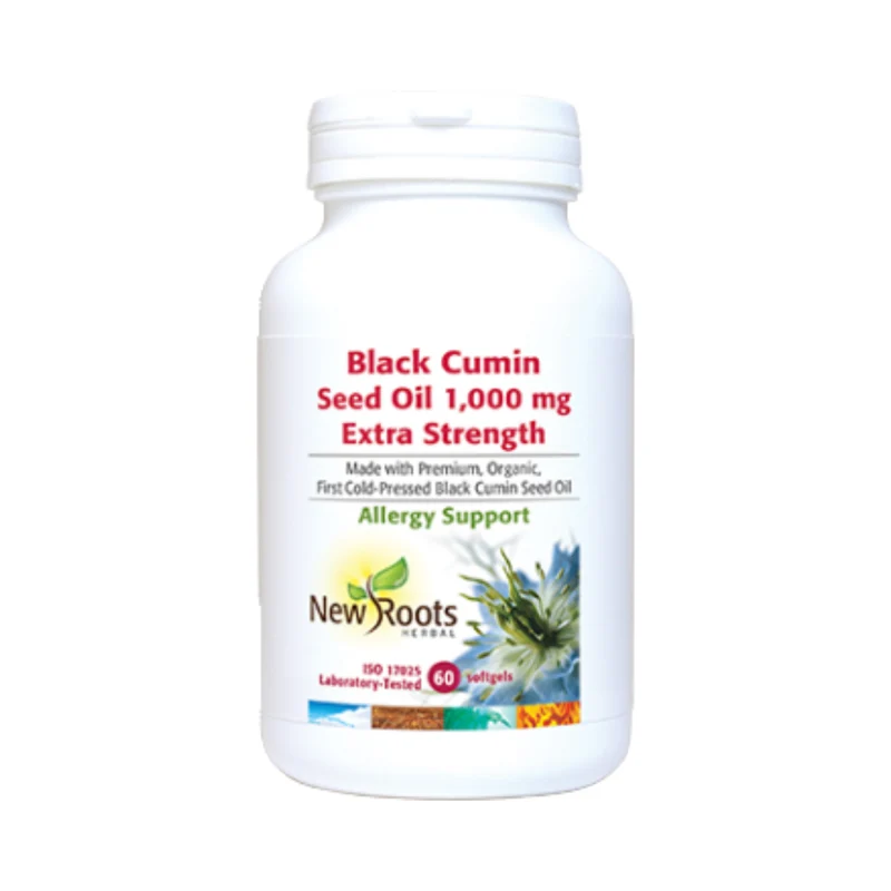 New Roots - Organic Black Cumin Seed Oil 1,000 mg Extra Strength | 60 Softgels