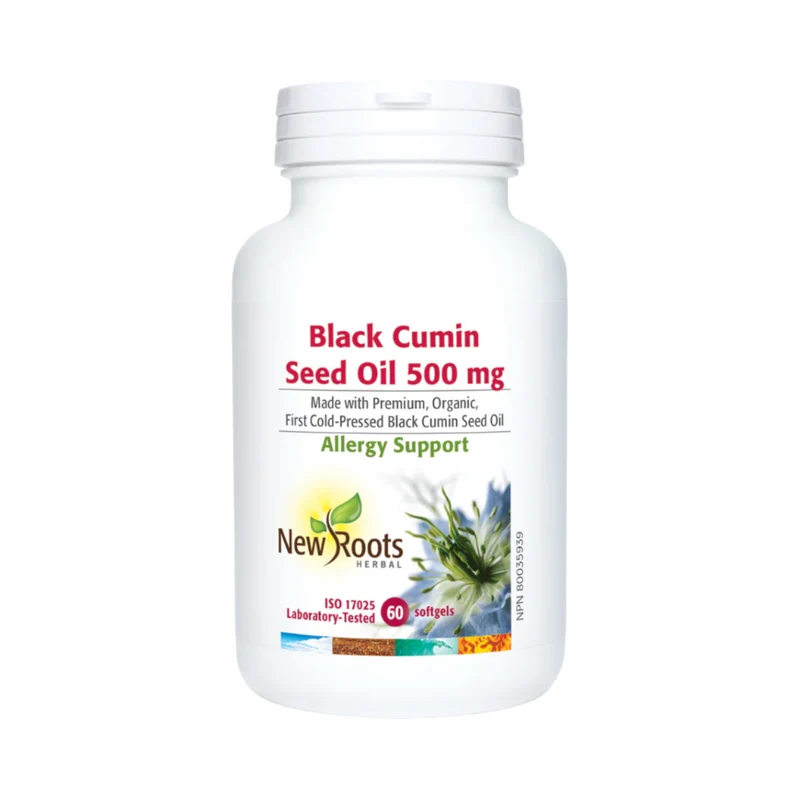 New Roots - Organic Black Cumin Seed Oil 500 mg | 60 softgels