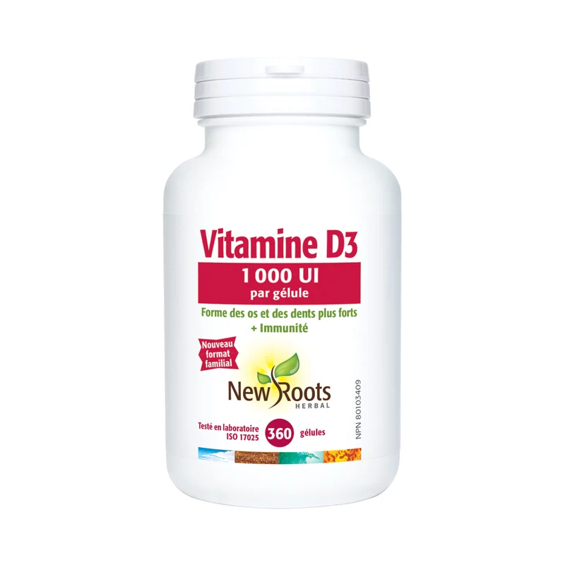 New Roots - Vitamin D3 1,000 IU | 360 Softgels