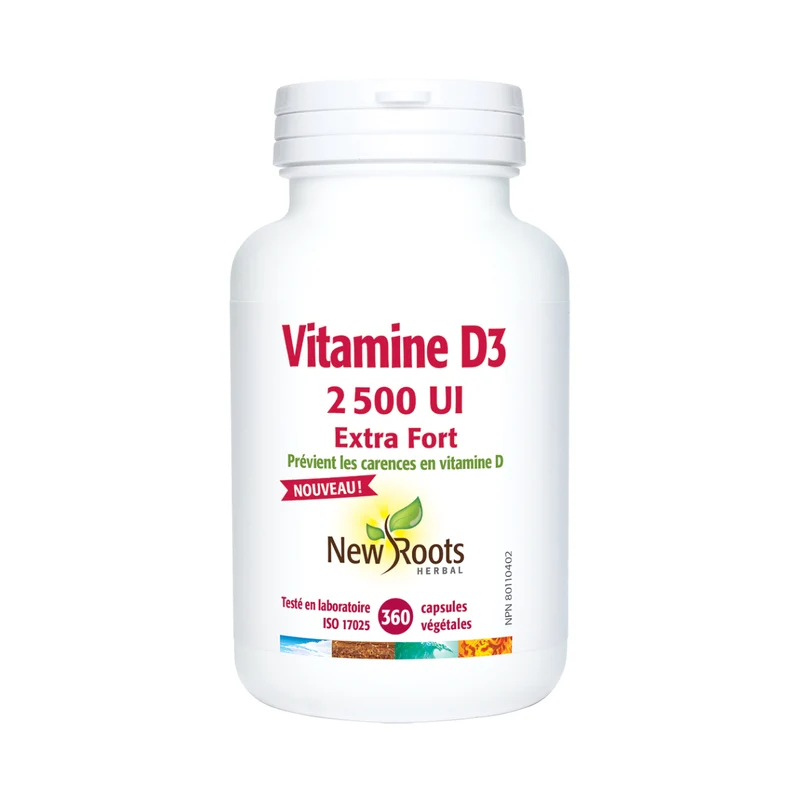 New Roots - Vitamin D3 2,500 IU Extra Strength | 360 Capsules