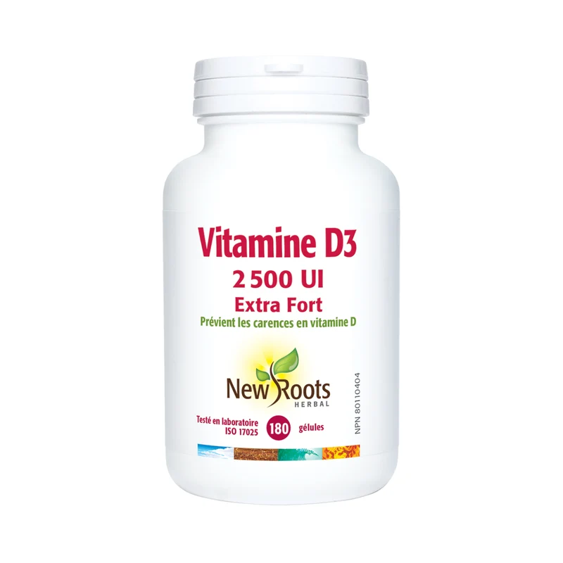 New Roots - Vitamin D3 2,500 IU Extra Strength | 180 Softgels