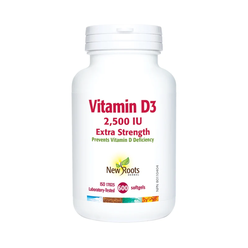 New Roots - Vitamin D3 2,500 IU Extra Strength | 600 Softgels