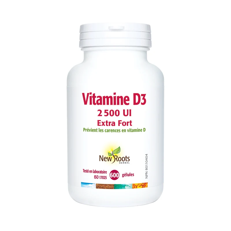 New Roots - Vitamin D3 2,500 IU Extra Strength | 600 Softgels