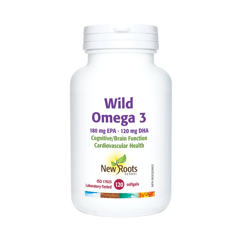 New Roots - Wild Omega 3 EPA 180 mg DHA 120 mg | 120 Softgels