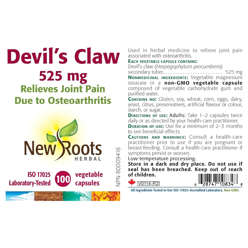 New Roots - Devil's Claw 525 mg | 100 Capsules