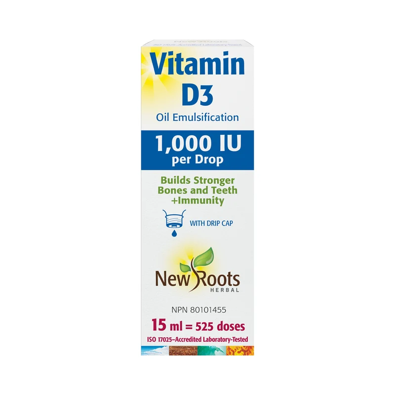 New Roots - Vitamin D Drops 1000 IU | 15 mL