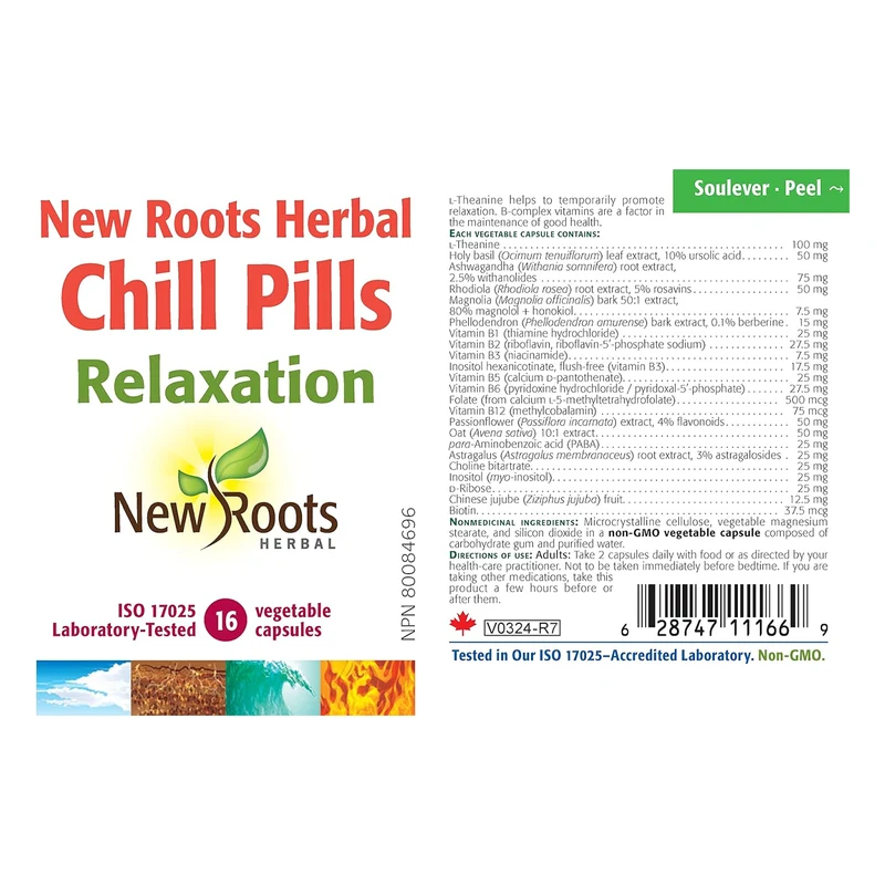 New Roots - Chill Pills, Relaxation | 16 Capsules