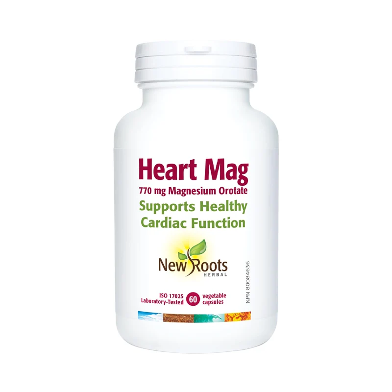 New Roots - Heart Mag 770 mg Magnesium Orotate | 60 Vegetable Capsules*