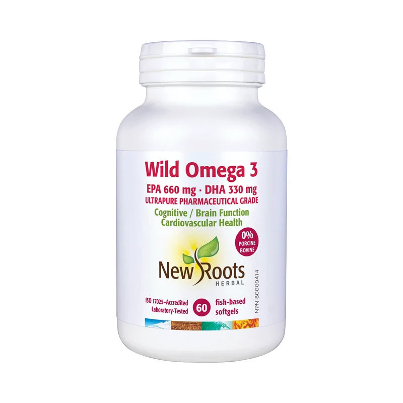 New Roots - Wild Omega 3, EPA 660 mg DHA 330 mg | 60 Softgels
