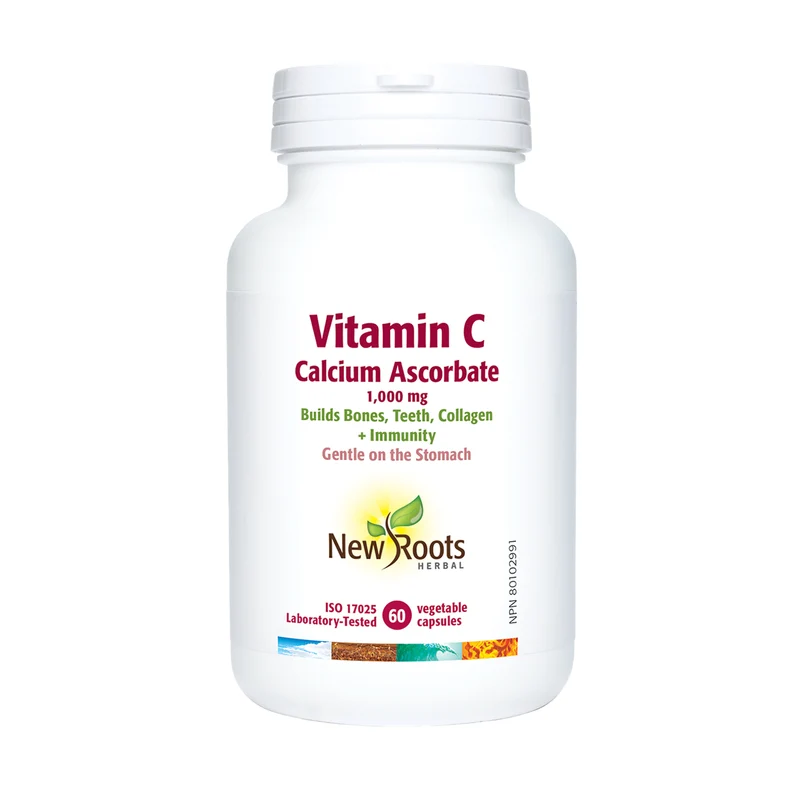 New Roots - Vitamin C Calcium Ascorbate 1000 mg | 60 Vegetable Capsules